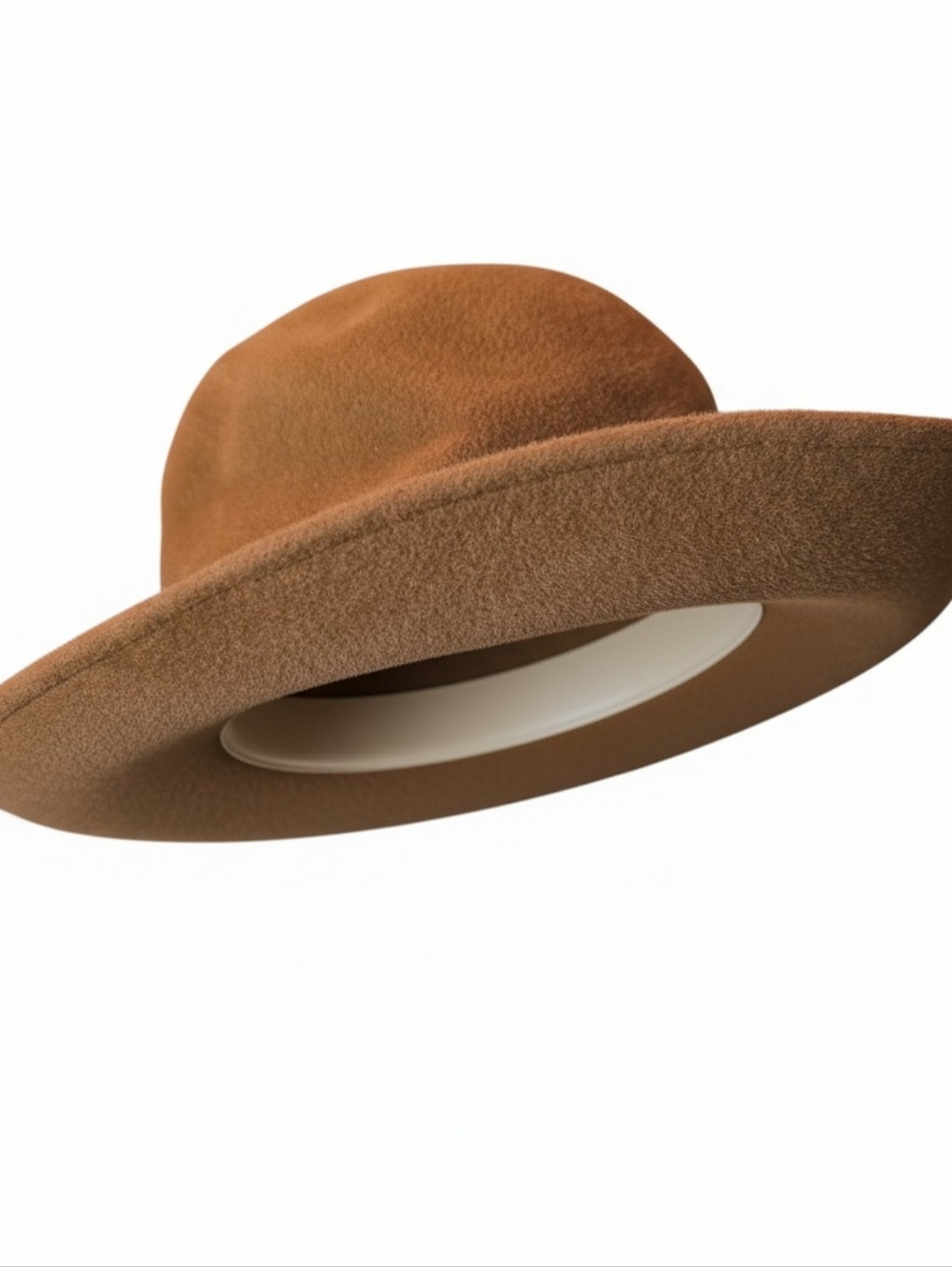 Vintage Annabel Ingall Brown Felt Fedora Hat - Picture 2 of 7